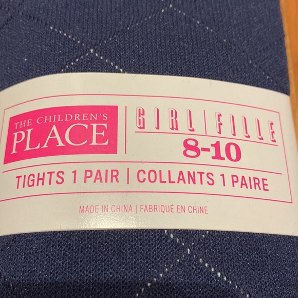 New Girl’s Size 8-10 Navy Children’s Place Tights - Picture 2 of 4